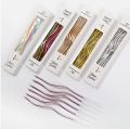 Metallic Curve Candles for Cake Decoration 6 Pcs Set. 