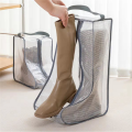 NAMUNY Portable Women Tall & Short Boot Storage Bags,2 Packs Tall+2 Packs Short,Waterproof Boot Bags for Travel and Daily Black. 