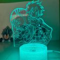 Anime 3D Lamp / Multi Color Options  / Monkey D Luffy / One Piece. 