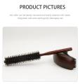 Wenefang Fashion 3Types Anti Static Boar Bristle Hair Brush Wooden Handle Small Round Brush Blow Drying Styling Hair Brush Hair Curly Comb. 
