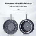 1-11MM Manual Aperture Adjustable Mechanical Iris Diaphragm Iris Diaphragm for Digital Camera Microscope Iris. 