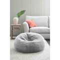Unique Fur Bean Bag Luxury Sofa jumbo size (filled with Beans) (Grey). 