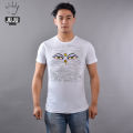 JUJU Wears Light Melange Grey Colour Buddha Eye Printed Cotton Tshirt For Unisex. 