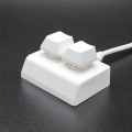 2 Keys Macro Programming Keyboard RGB Mini Keyboard Red Switch,White. 