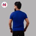 Nyptra Royal Blue Solid Premium Muscle Fit Plain Cotton T-Shirt For Men - Fashion | T-Shirts For Men | Men's Wear |. 
