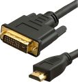 HDMI Male to DVI-D Male Bi-Directional Adapter Cable. 