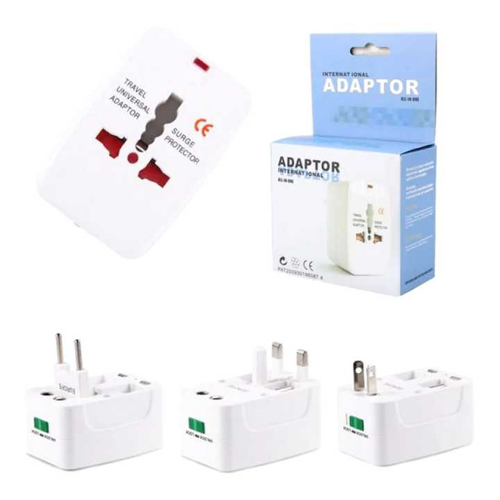 Universal Travel AC Adaptor | All in One International Plug With AU US EU Converter
