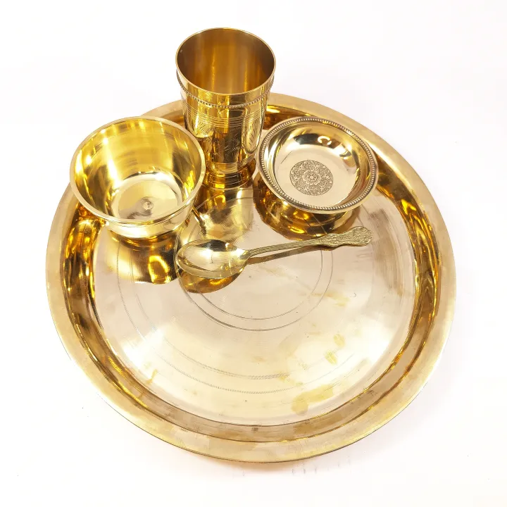 Bronze%20Plate%20Set%2028cm%20Chares%20Thaal%20Set%20Kansha%20Thali%20Sett%20kasa%20Thal%20set%20Thakali%20Khana%20Set%20-%20Image%202