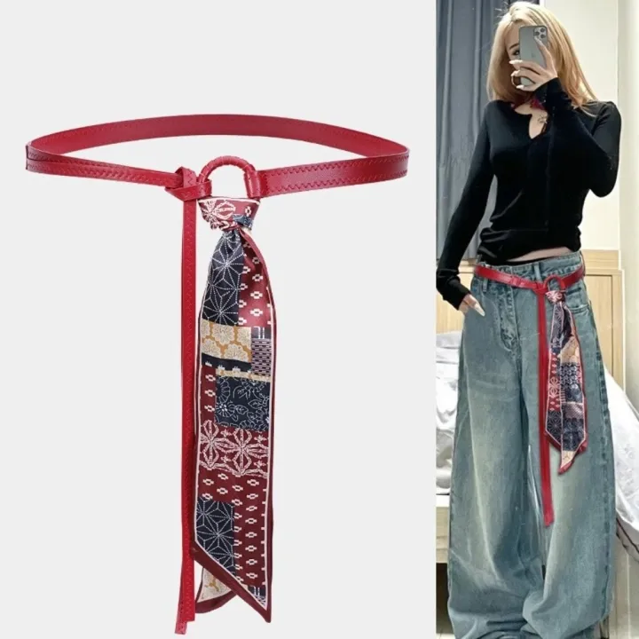 Vintage%20Style%20Leather%20Belt%20Silk%20Scarf%20Belt%20Red%20Black%20Coffee%20Bandana%20Scarf%20Waist%20Chain%20Retro%20Waistband%20Hip%20Hop%20Fashion%20-%20Image%205