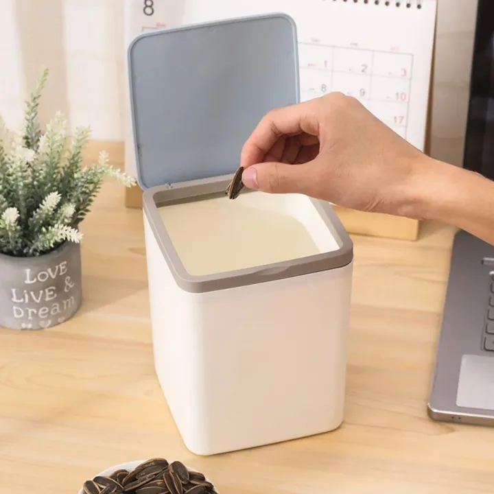 Collection Basket Simple Desktop Trash Can Plastic Mini Garbage ...