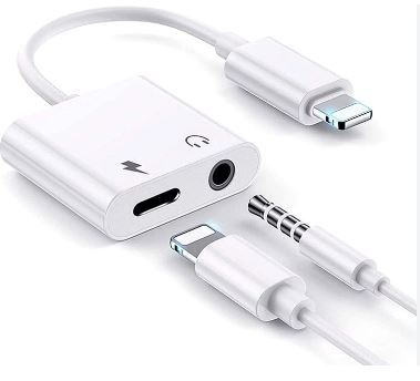 iPhone  Adapter to 3.5mm Aux Jack Earphone Splitter Adapter Charger Cable