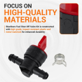 5Pcs 494768 698183 Fuel Shut Off Valve with Clamp for 1/4 Inch Fuel Line & Stratton Lawn Tractor. 