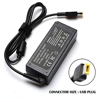 Lenovo Laptop Charger Adapter | 65w | 20v | 3.25A | Rectangle USB Type ...