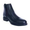 Black Leather  Black Horse Chelsea Boot For Men. 