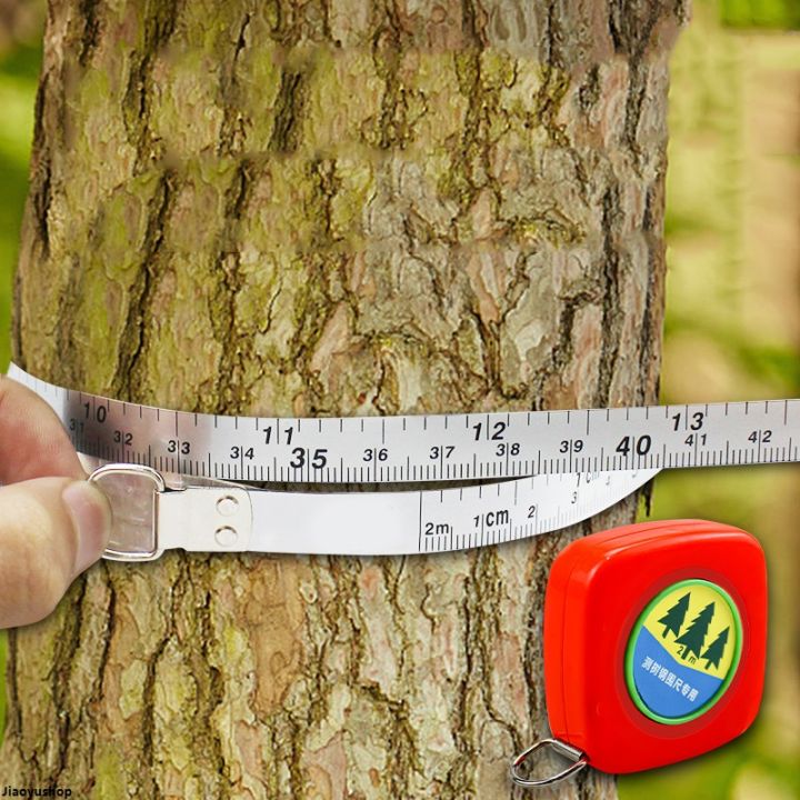 MengsanSpecial 1pc 2m Retractable Tape Measure Tree Caliper Steel Measuring Tree Diameter Tape Measures for Gauging Tool