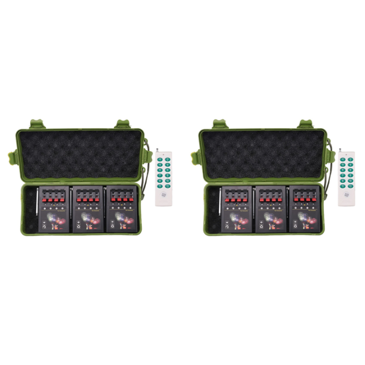 2X Firing System Machine 12 Cue Channel Cold Pyro Pyrotechnic Display Fuse Cracker Firework Artifice Cake Shell