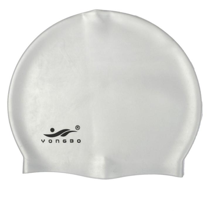 White Silicone Swimming Cap For Men