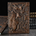 RHS Online A5 Size 100 Sheets Lined Pages Dragon Series Embossed Retro Notebook Relief Stereoscopic Note Books Journaling Diary. 