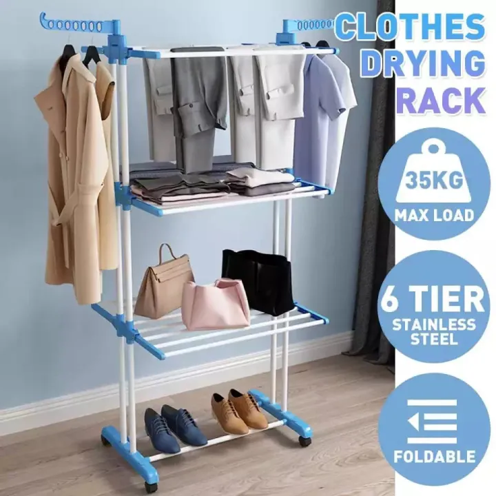 Heavy%20Duty%20Stainless%20Steel%20Double%20Pole%20Foldable%20Cloth%20Dryer%20/%20Clothes%20Drying%20Stand%20-%20Clothes%20Stand%20%7C%20-%20Image%202