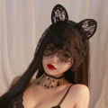 Sexy Lace Cat Ears Veil Headbands Black Hairbands Eye Mask Hair Accessories Watty Store. 