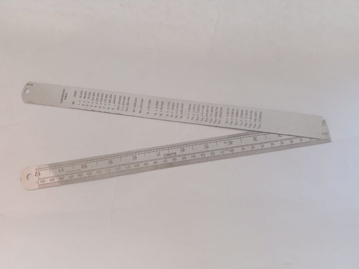 2%20Pcs%20Steel%20Ruler%2012%20Inch%20/30%20Cm%20Long%20Iron%20Ruler%20Stainless%20Steel%20Ruler%20Scale%20With%20Conversion%20Table%20In%202%20Mm%20-%20Image%202