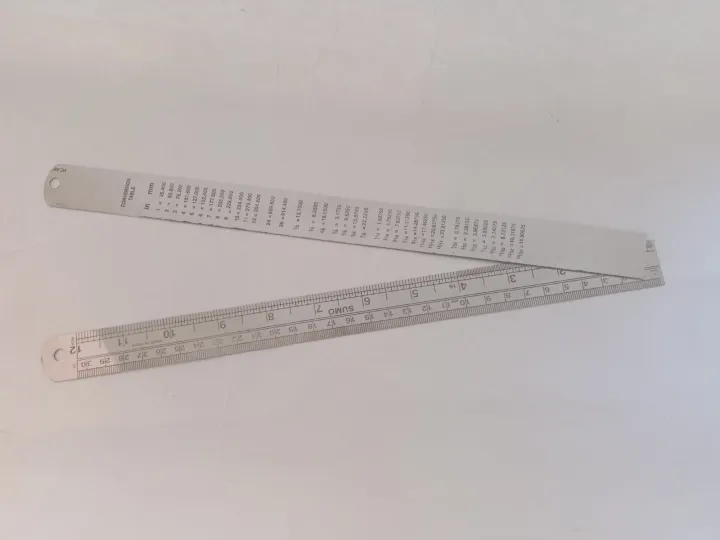 2 Pcs Steel Ruler 12 Inch /30 Cm Long Iron Ruler Stainless Steel Ruler ...