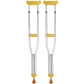 Axillary Aluminum Walking Crutches with Underarm Support – Adjustable Medical Crutches (Pair). 