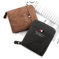 Multi-position 3 Fold Purse Elegant Medium Soft Large Capacity Men's Short Wallet Durable Solid Color Male Leather Purse Daily Use. 