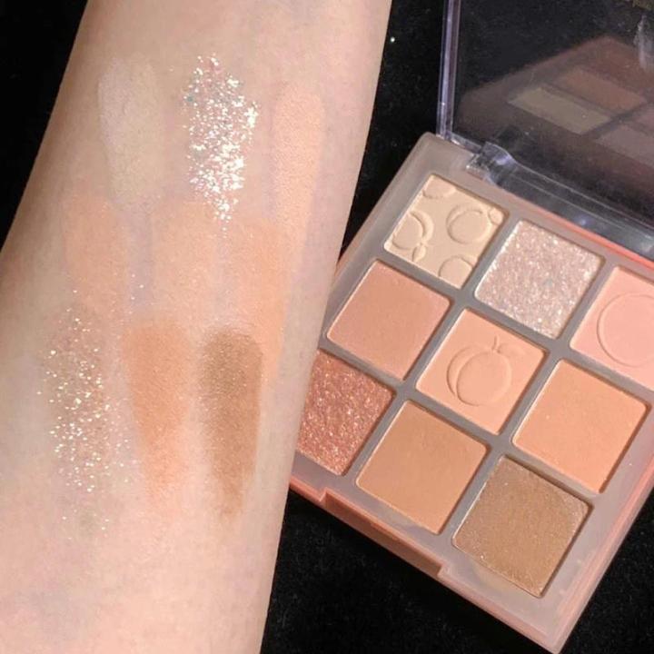 Cream%20Peach%20Eyeshadow%20Palette%20Sequins%20Pearlescent%20Eye%20Contour%20Glitter%20Pigment%20Shadow%20Pallete%20Cute%20Makeup%20Beauty%20Cosmetics%20-%20Image%203