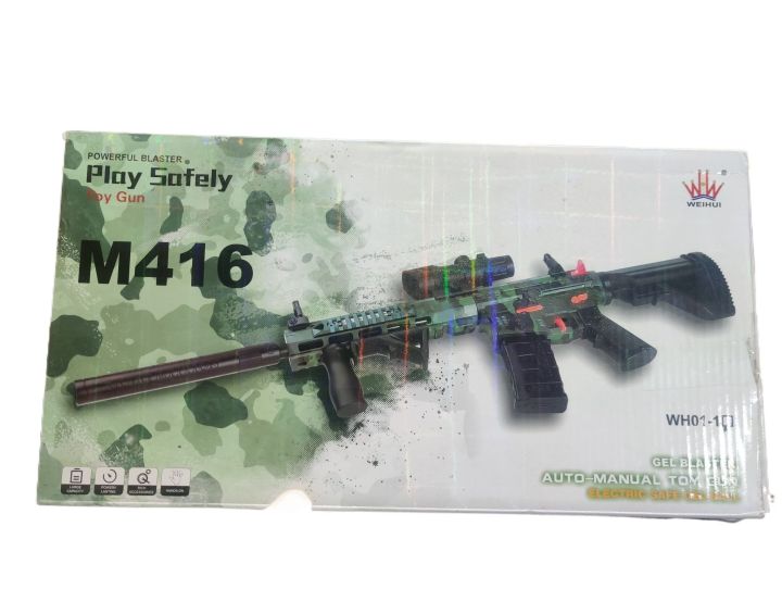 M416 Electric Gel Blaster Toy Gun with Scope – 92cm Long Range ...