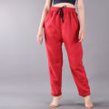 Solid Thick Warm Casual  Pants For Women Fleece Trousers By Arushi. 