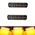 2Pcs LED Strobe Warning Light Strobe Grille Flashing Lightbar Beacon Lamp Traffic Light. 