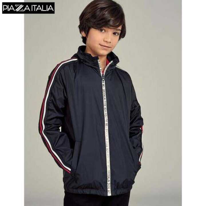 PIAZZAITALIA Boy Jacket With Bands - Black - 30468