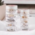 Transparent Round 5 Layer Jewelry Organizer Small Box Storage Gifts 2.8*7/3.5*8cm. 