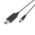 USB to DC Convert Cable 5V to 12V Voltage Step-Up Cable 5.5x2.1mm 1M. 