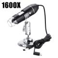 Tools 1600X Portable 8 Led Light Adjustable Dimmer Practical Hand Held Microscope Computers Real-Time Video Inspection Digital Microscope. 