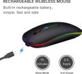 W10 Wireless Rechargeable Bluetooth Gaming RGB Mouse With Low Latency And Long Battery. 