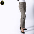 Boss Lady Cream Cotton Front Button Formal Pant For Women. 