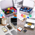 2 PCS Small Storage Box with Lid Rectangular Small Tin Boxes Metal Box with Lid Small Tin Box for Home Storage Easy to Use Silver. 