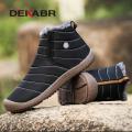 DEKABR New Men Snow Boots Waterproof Non Slip Wear Resistant Light Weight Comfortable Winter Ankle Thick Warm Shoes For Men. 