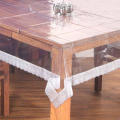 Clear Plastic lace Tablecloth 100% Waterproof 54"x 72". 