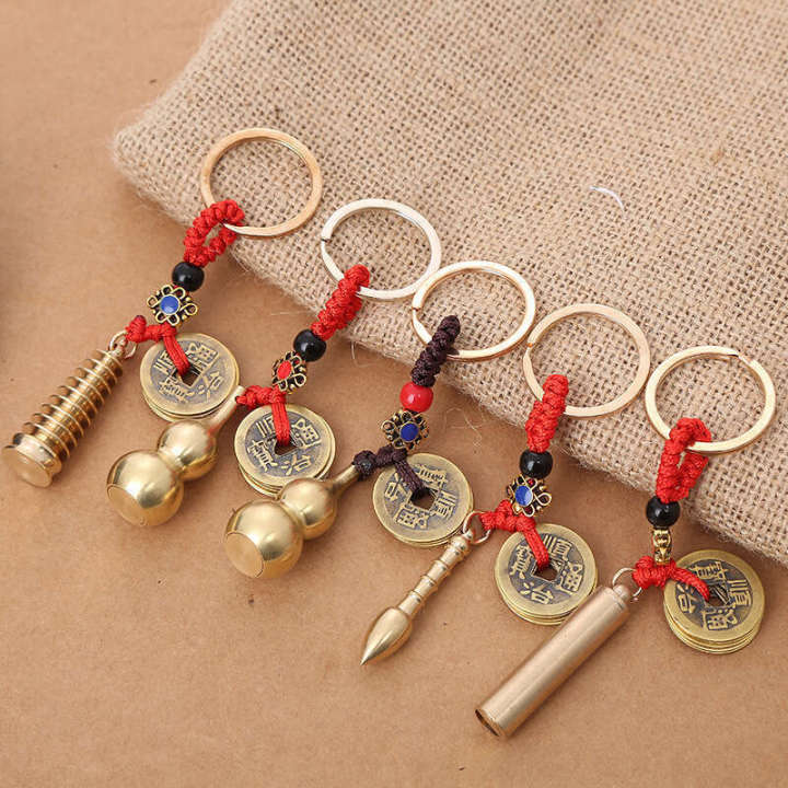 Real%20Five%20Emperors%20Coin%20Car%20Key%20Pendant%20Copper%20Gourd%20Pagoda%20Wenchang%20Pen%20Keychain%20Ornament%20-%20Image%202