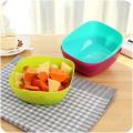 3 Colors Food-Grade Square Fruit Snack Candy Salad Plate Food Bowls. 