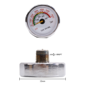 1 PCS 1/8NPT Thread Back Axial Connection Gas Pressure Gauge 33mm 6000Psi/400Bar. 