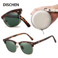 DISCHEN Bargain price Folding HD Polarized Men Women Sunglasses Designer Club Brand Folded Driving Sun Glasses Blinded DroppShipping Master Shades. 