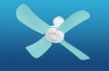 Portable Mini Indoor Ceiling Fan With Power Switch Four Wings Easy And Comfortable To Carry. 