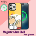 Sutuiying CHARLIE AND LOLA Phone Case For iPhone Charging 13 14 Portable 15 11 12 Pro Max Plus Glass Magsafe Magnetic Shell. 