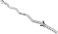 Iron Curl Bar with 2 Locks, 4 feet  EZ curl Bar  Zig Zag Curl Barbell. 