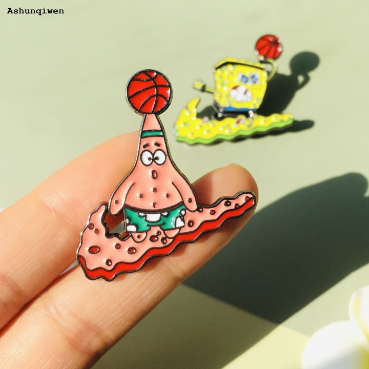 Ashunqiwen%20%5B%20New%20%5D%20Sponge%20Baby%20Paida%20Star%20Brooch%20Cute%20Cartoon%20Anime%20Badge%20Clothes%20Schoolbag%20Pin%20Accessories%20-%20Image%203