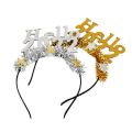 Glittering 2022 Headbands Star Hair Hoop Christmas Decoration Photo Booth Props Happy New Year Eve Supplies. 